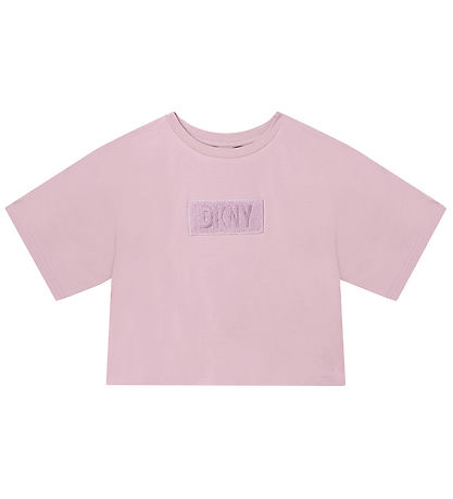 DKNY T-Shirt - Kurz geschnitten - Lila m. Frottee