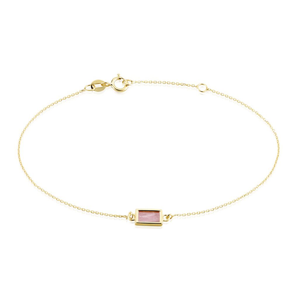 Bracelet Hallie Or Jaune Rhodochrosite