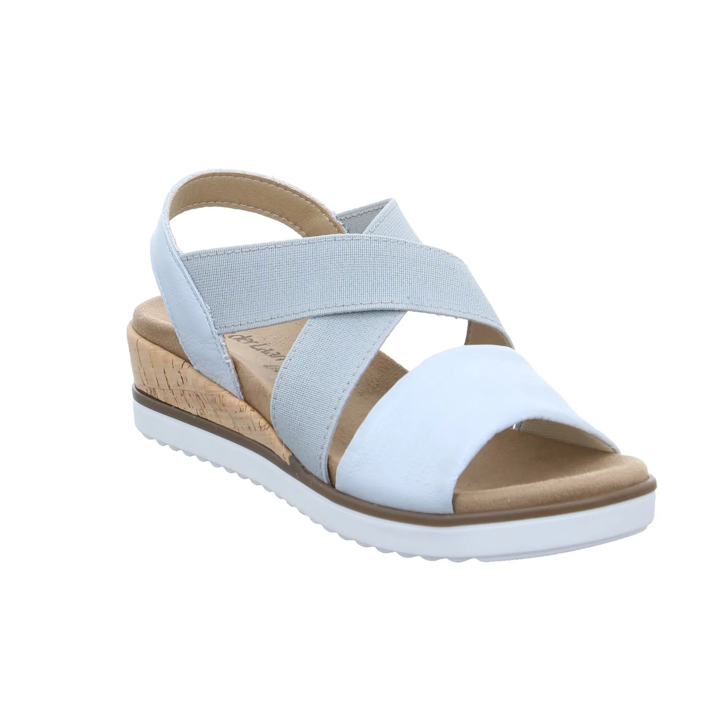 VAN DER LAAN Comfort-Sandalette Offwhite Leder
