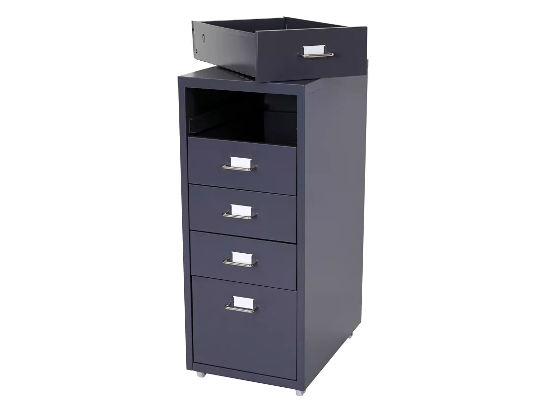 Caisson roulant Preston T851, gris foncé