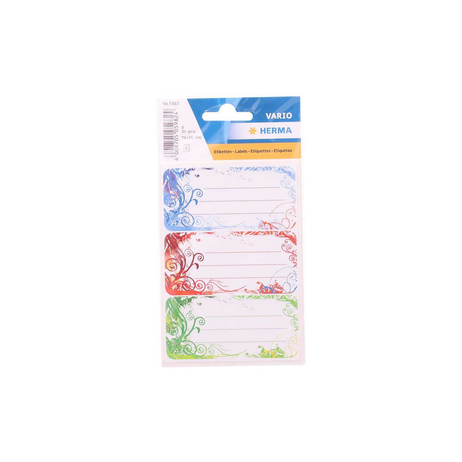 Herma Buchetiketten Sticker Schulserie 76 x 35 mm 9er