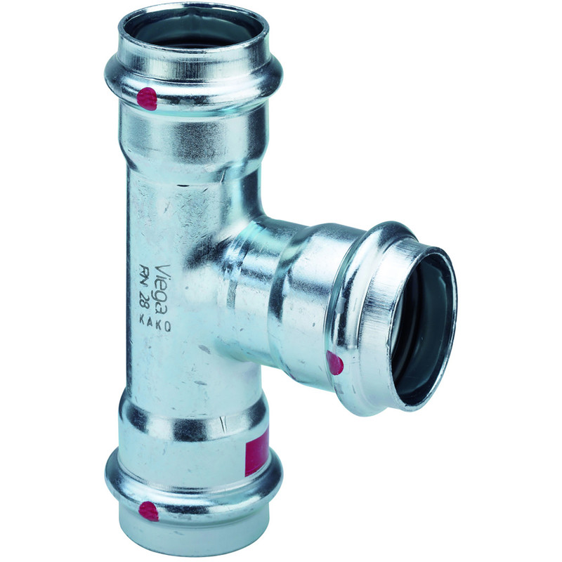 Viega Prestabo 1118 staal pers T-stuk 22x15x22mm