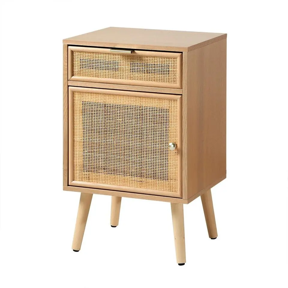 CALICOSY - Nachtkastje MIYA - Licht hout - 71x42x36.5 cm