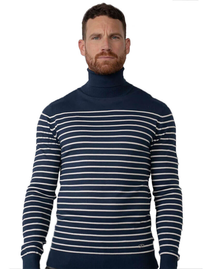 PETROL IND PULL HOMME MARINIÈRE COL ROND DARK PETROL