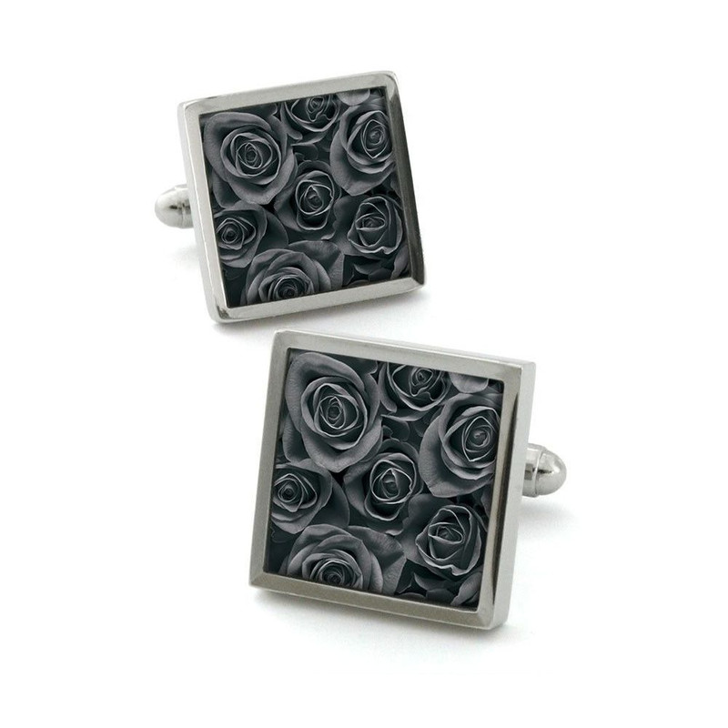 Boutons de manchette, Rose gris