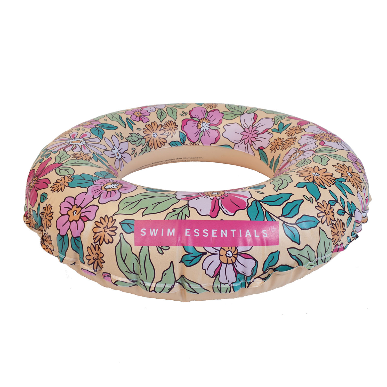 Swim Essentials Zwemring Roze Bloemen, 55cm