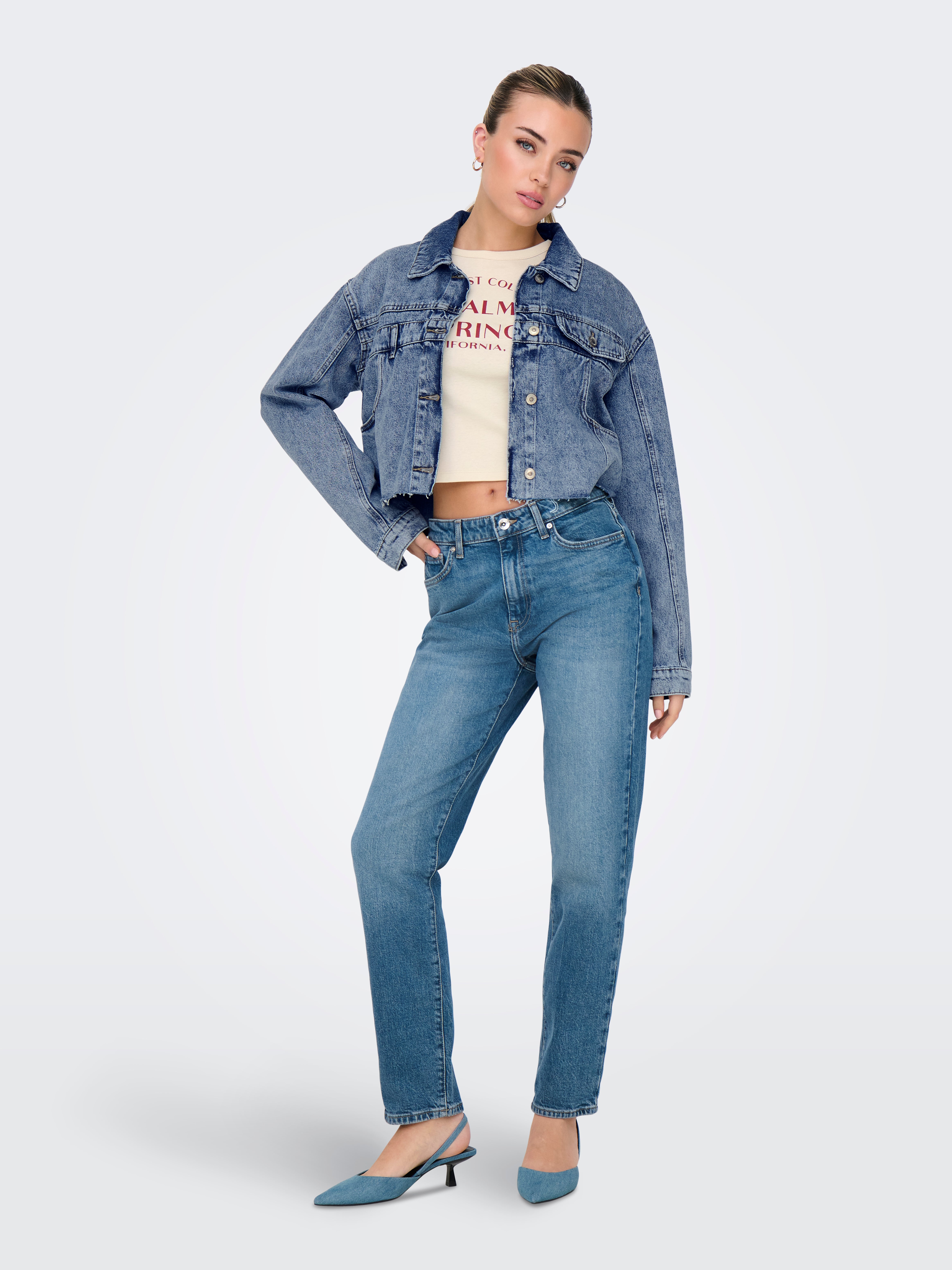 ONLFILIS Jeansjacke Medium Blue Denim