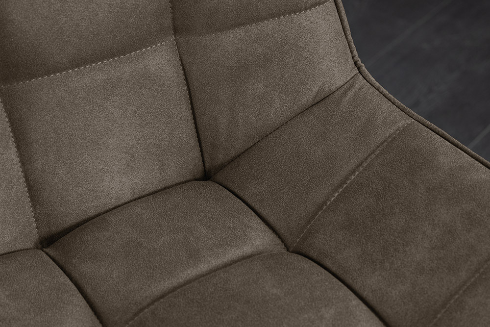 Design Stuhl ROADSTAR taupe schwarze Metallbeine