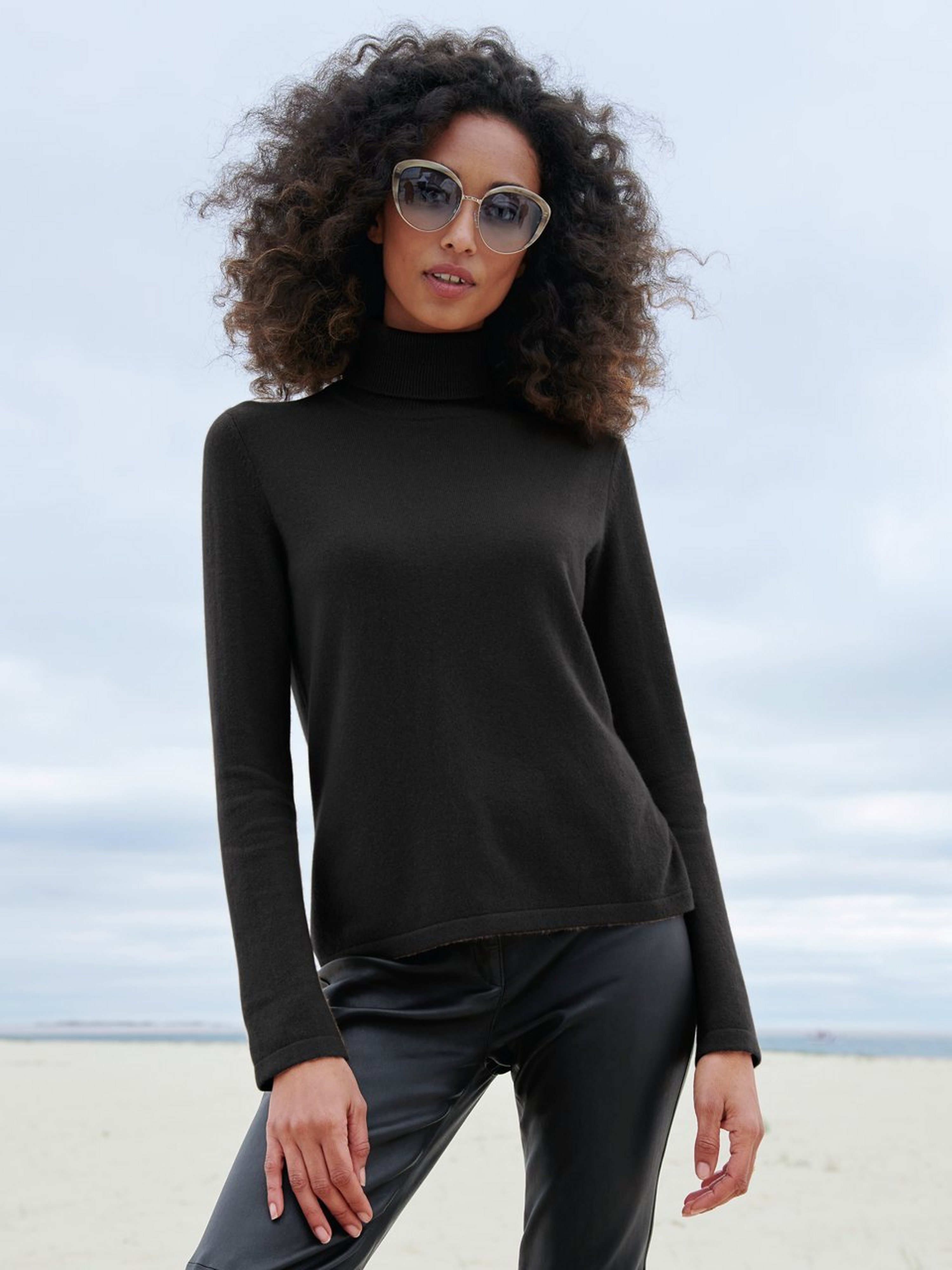Rollkragen-Pullover aus 100% Premium-Kaschmir