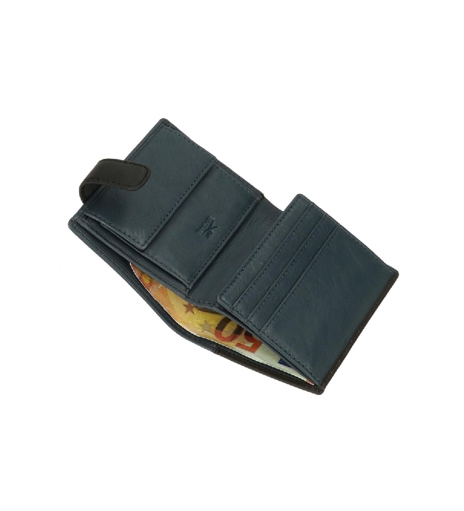 Carteira Reebok Vertical Division com fecho de clique, azul marinho