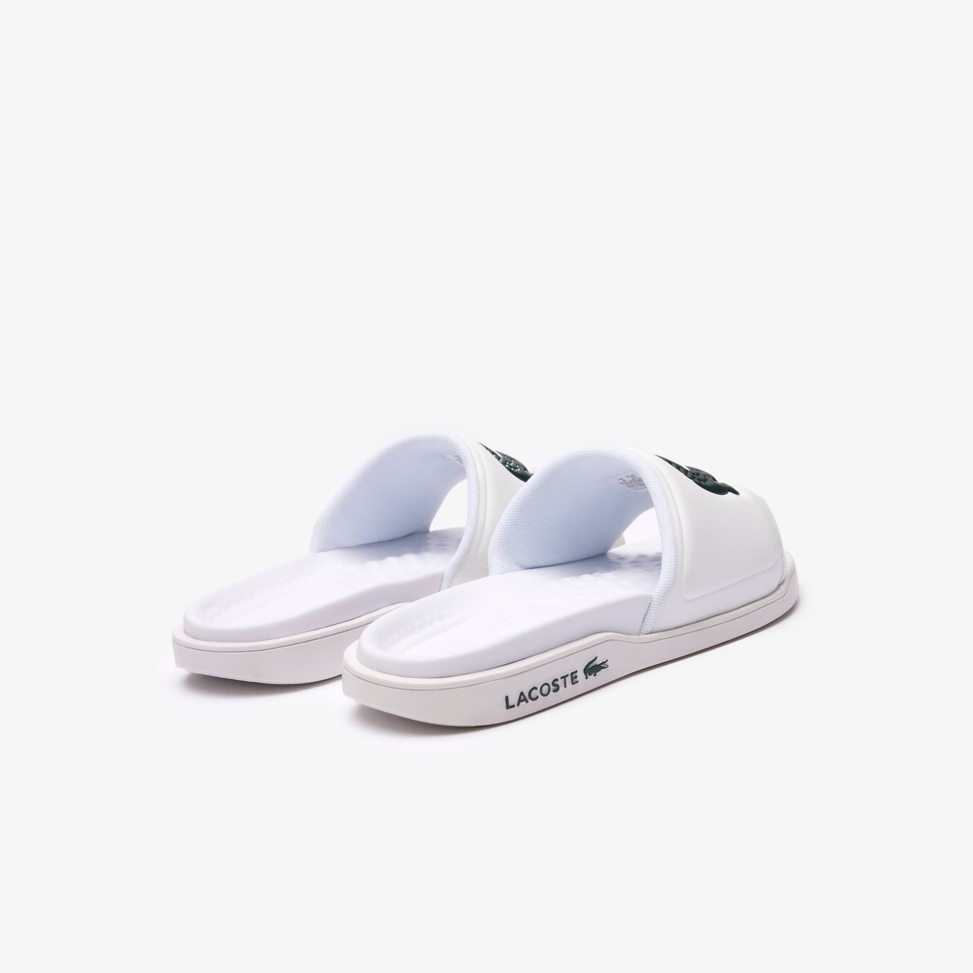 Claquettes Croco Dualiste homme en synthétique avec logo Claquettes & Sandales - Blanc - Lacoste - Femme