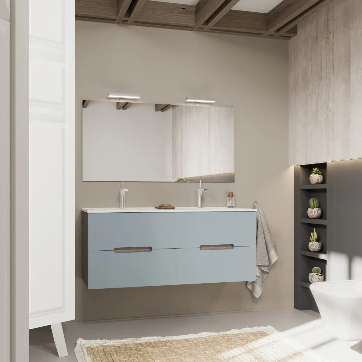 Kiamami Valentina Meuble Bain Double Lavabo