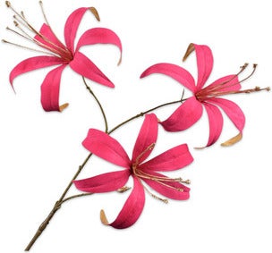 Silk-Ka kunstbloem Lelie paars 101 cm