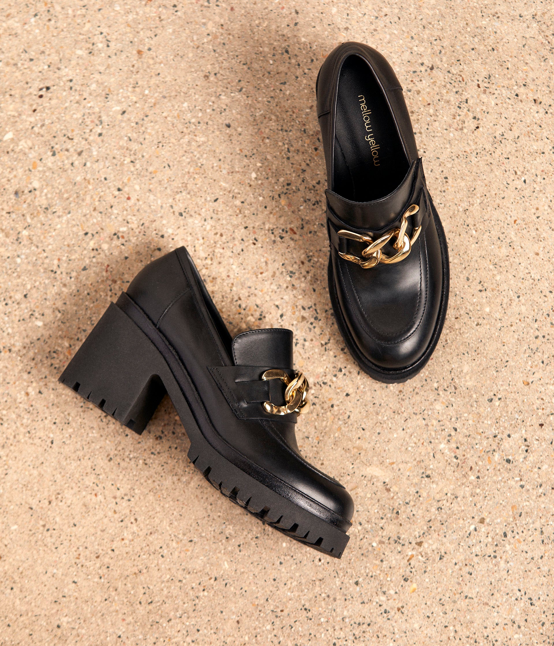 Mocassins noirs bijou Annah