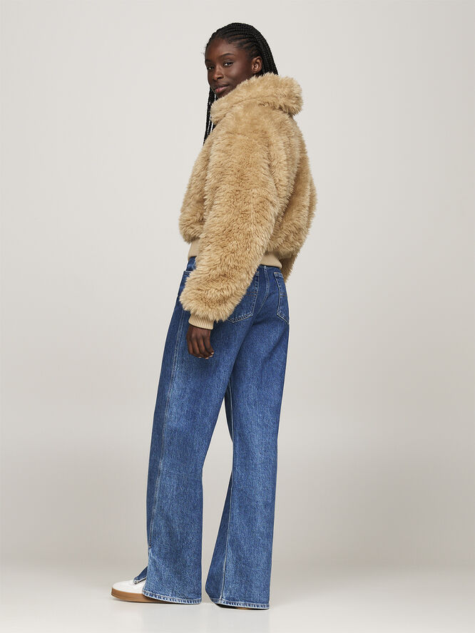 Tommy Hilfiger TJW FAUX SHEARLING JACKET Gentle gold