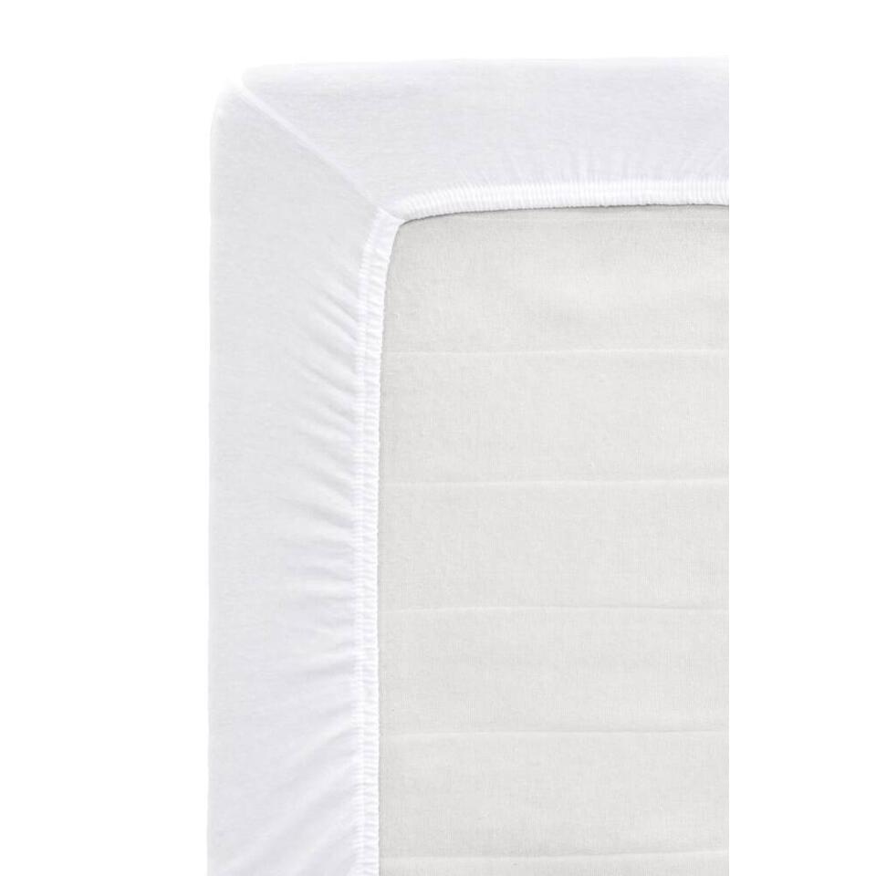 Hoeslaken Jersey - wit - 160 x 200 cm
