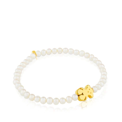 Pulseira Sweet Dolls em ouro amarelo e pérolas cultivadas.