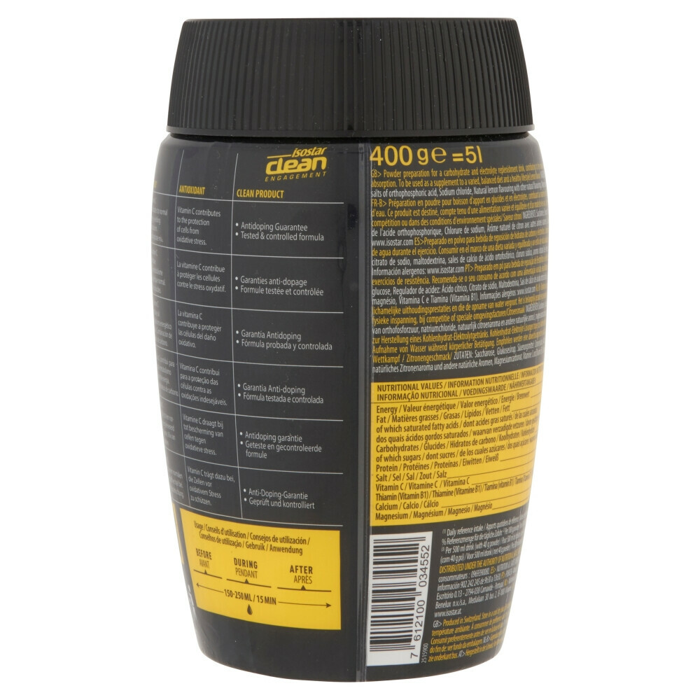 3x Isostar Hydrate & Perform Lemon400 gr
