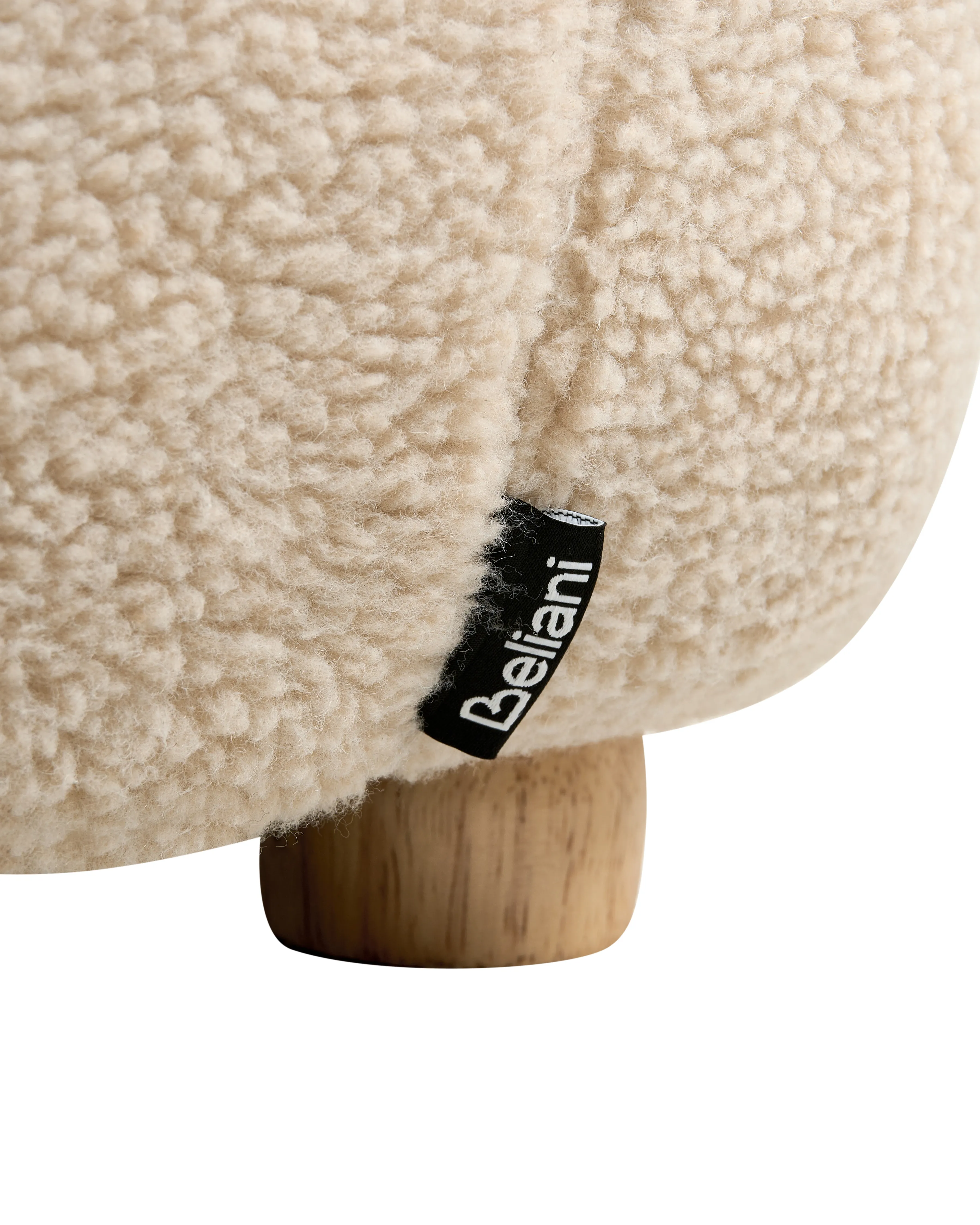 Kinderfauteuil Eenhoorn LULEA Bouclé Lichtbeige