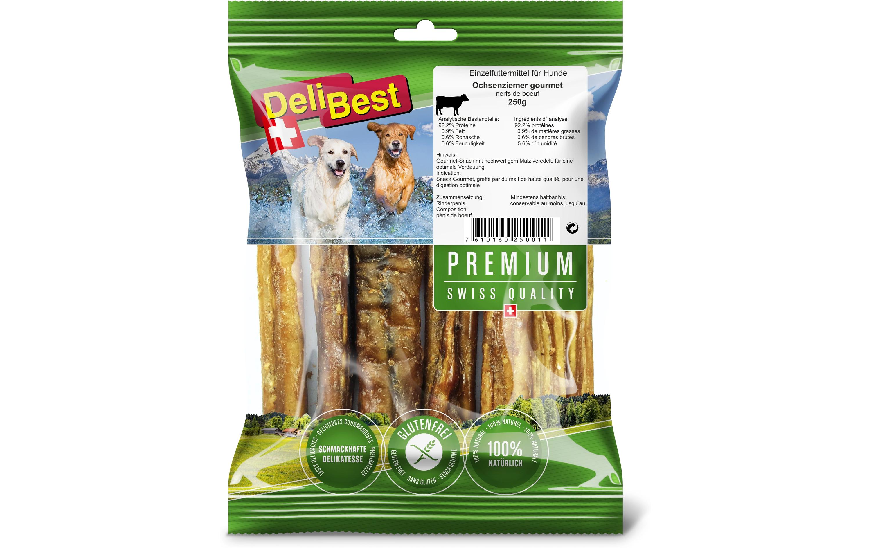 Kaustange Premium Ochsenziemer, 250 gKauspass für Hunde