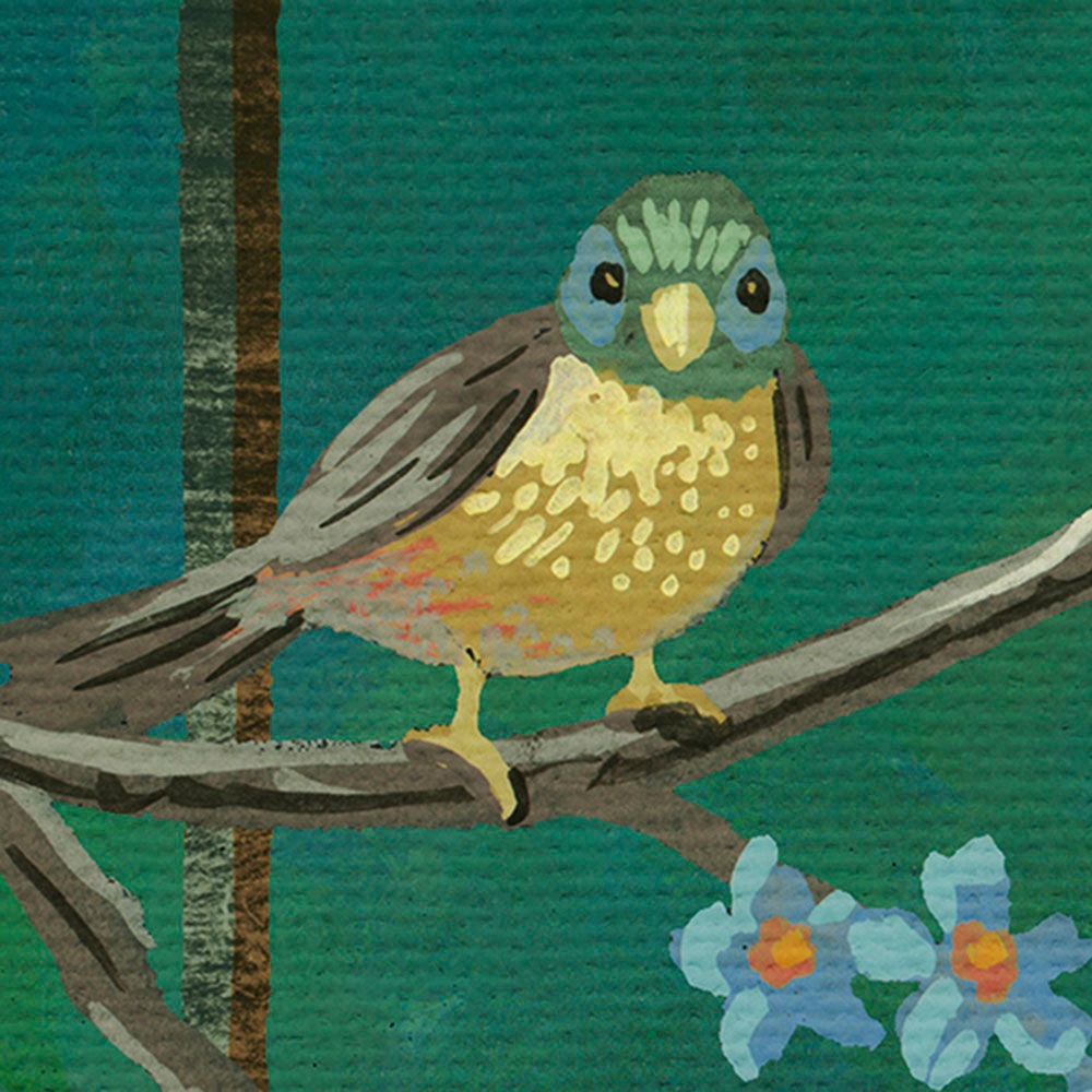 Komar Fototapete »Digitaldruck Vlies -  Birdsong Breeze - Grösse 400 x 250 cm« bedruckt glatt Wohnzimmer, Schlafzimmer