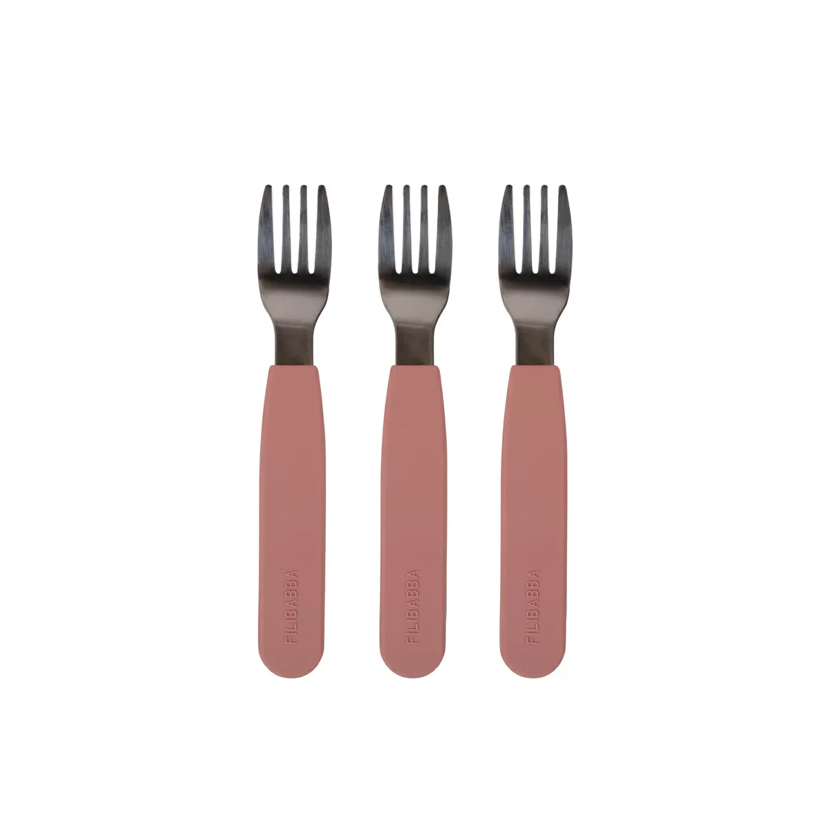 Filibabba Silikone gafler 3-pak - Rose