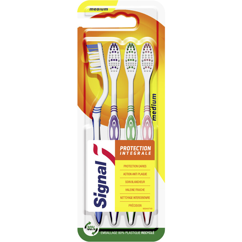 Brosses à dents - Protection intégrale - Médium - 12 unités