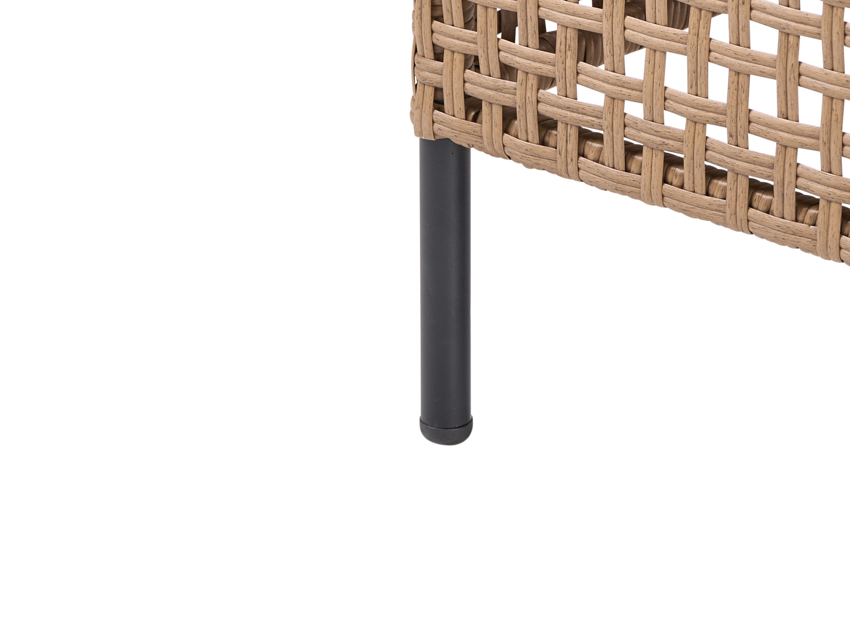 Loungeset met tafel 6-zits OMEGANA modulair PE rotan Lichtbeige