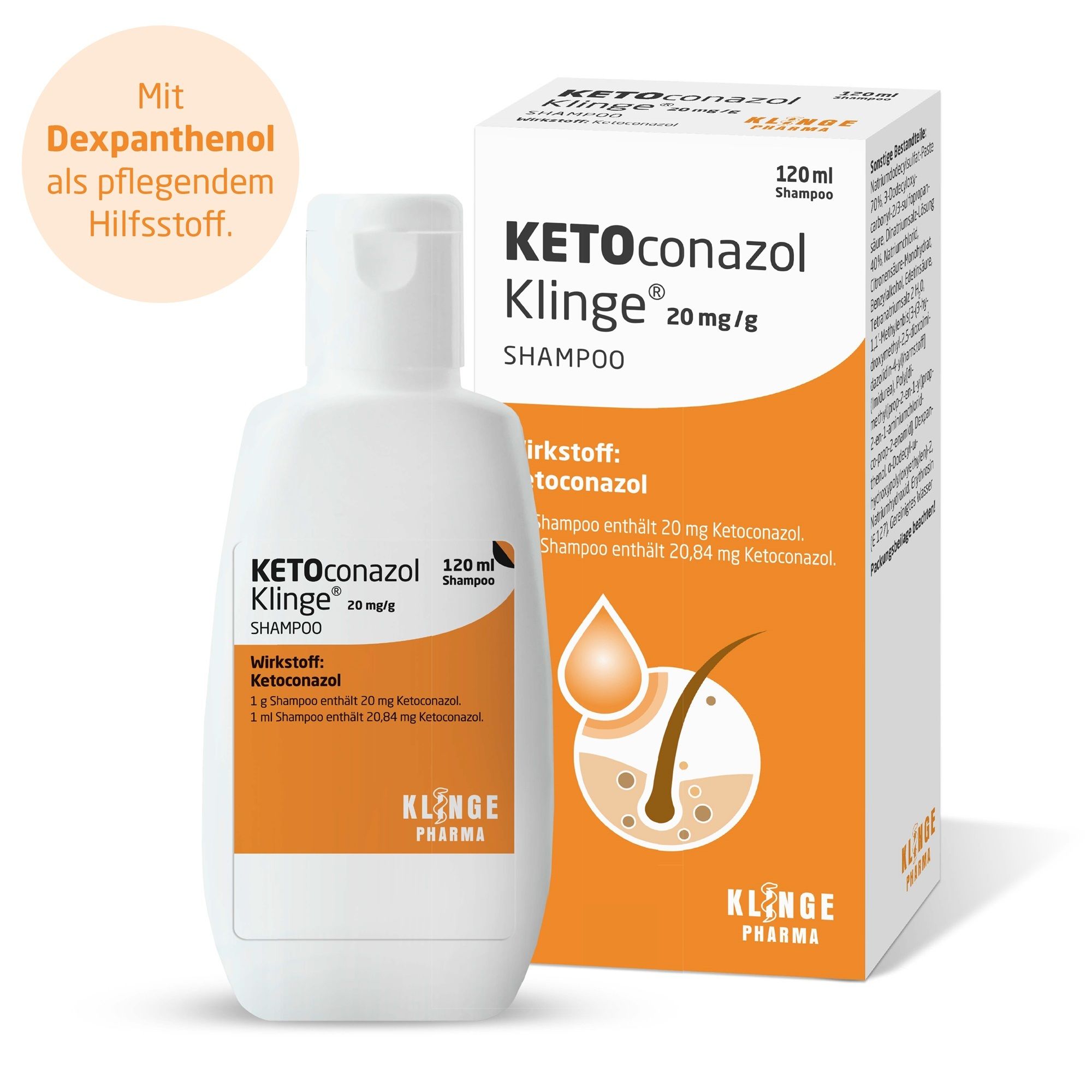 Ketoconazol Klinge 20 mg/g Shampoo bei Schuppen und Juckreiz