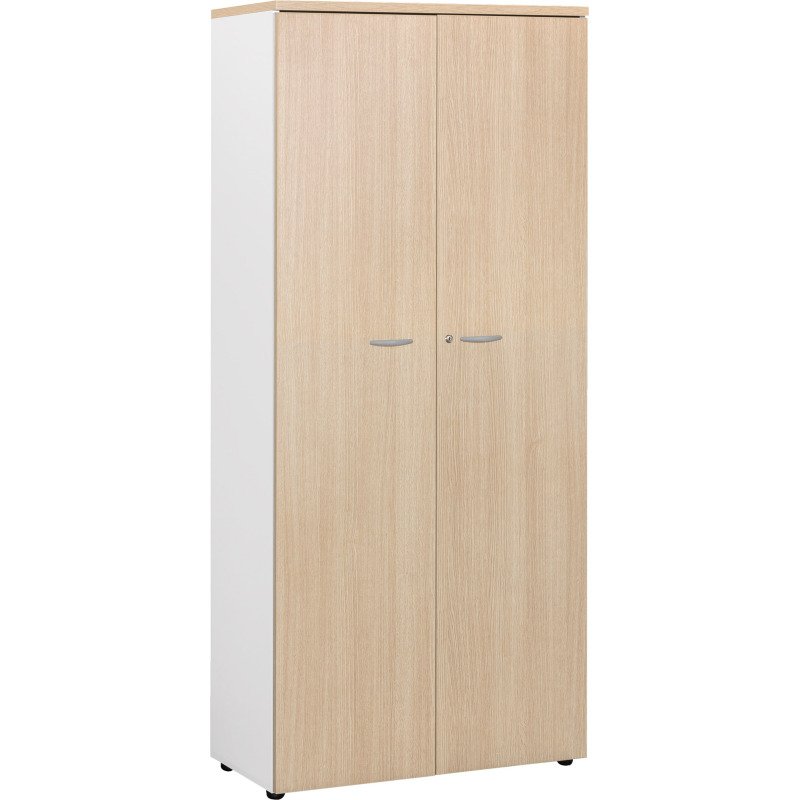 Armoire haute portes battantes H 200 x L 90 x P 45 cm Squadra