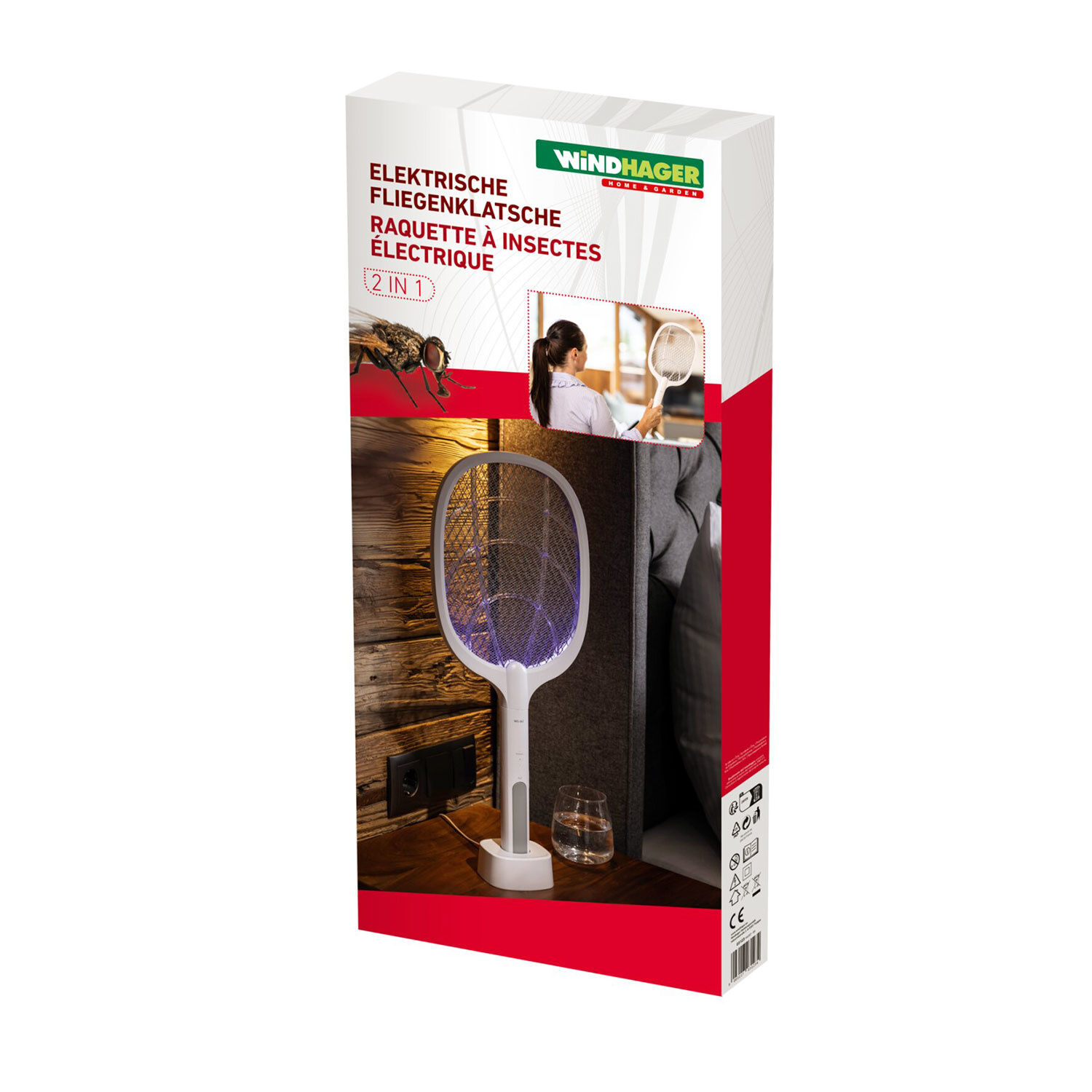 Elektrisches Fliegenracket 2 in 1