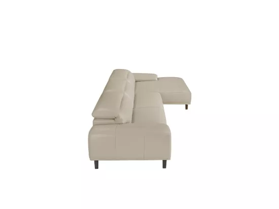 Chaise longue en cuir de vachette taupe 6150 ANGEL CERDA