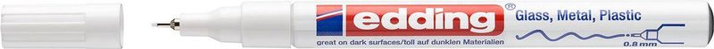 Edding Glanslakmarker 780 Rond 0,8 Mm Aluminium Wit
