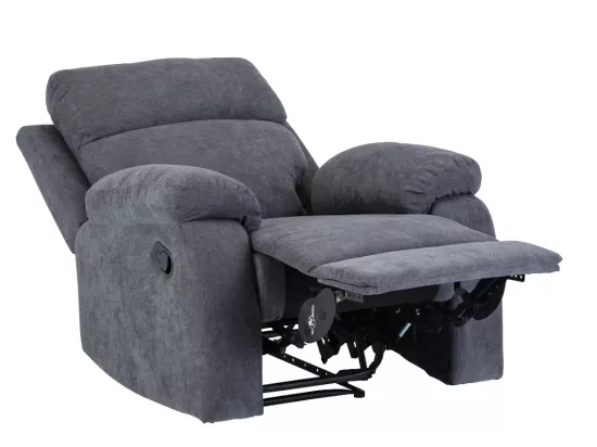 Fauteuil relax en tissu TOLZANO - Anthracite