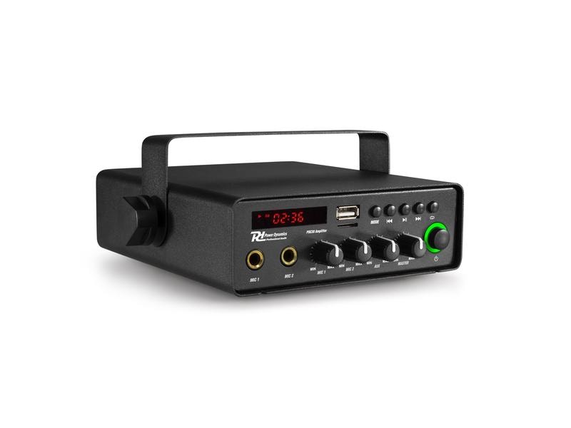 Power Dynamics Verstärker Pro PDC30 Mobiler Multifunktionsverstärker mit USB-Anschluss und MicroSD-Slot
