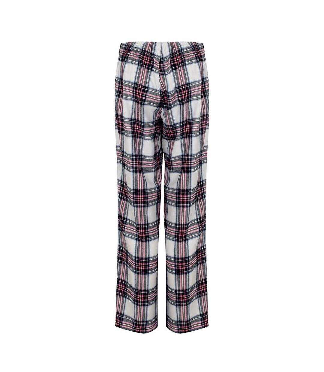 Skinnifit Pantalon de pyjama Tartan - femme (blanc/rose) - UTRW6025