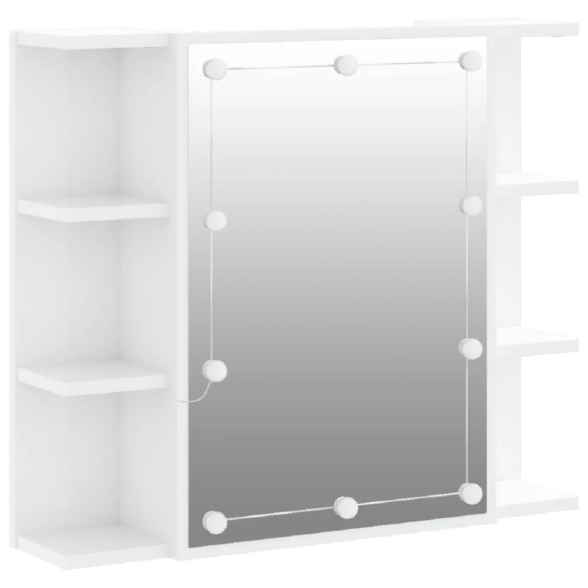 VidaXL Armoire miroir LED blanc