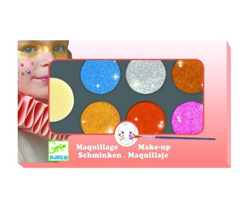 Djeco Ansiktsmaling med 6 Glitterfarger