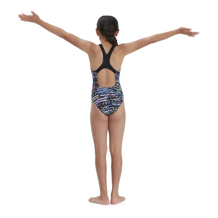 Speedo Printed Medalist badedragt Sort