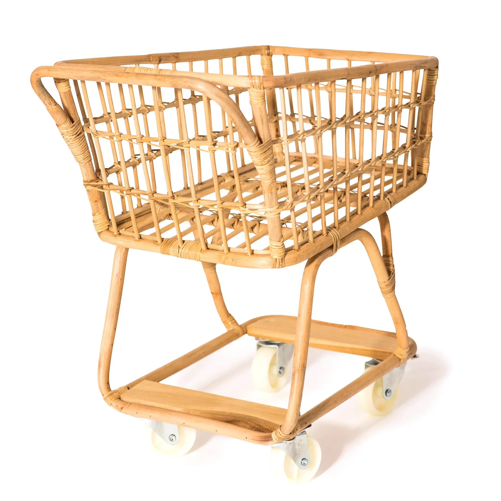Poppie Toys Panier d'Épicerie en Rotin