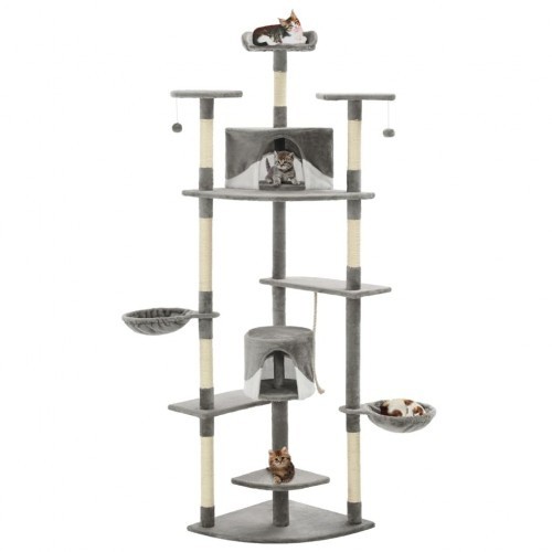 arranhador de sisal cinza para gatos