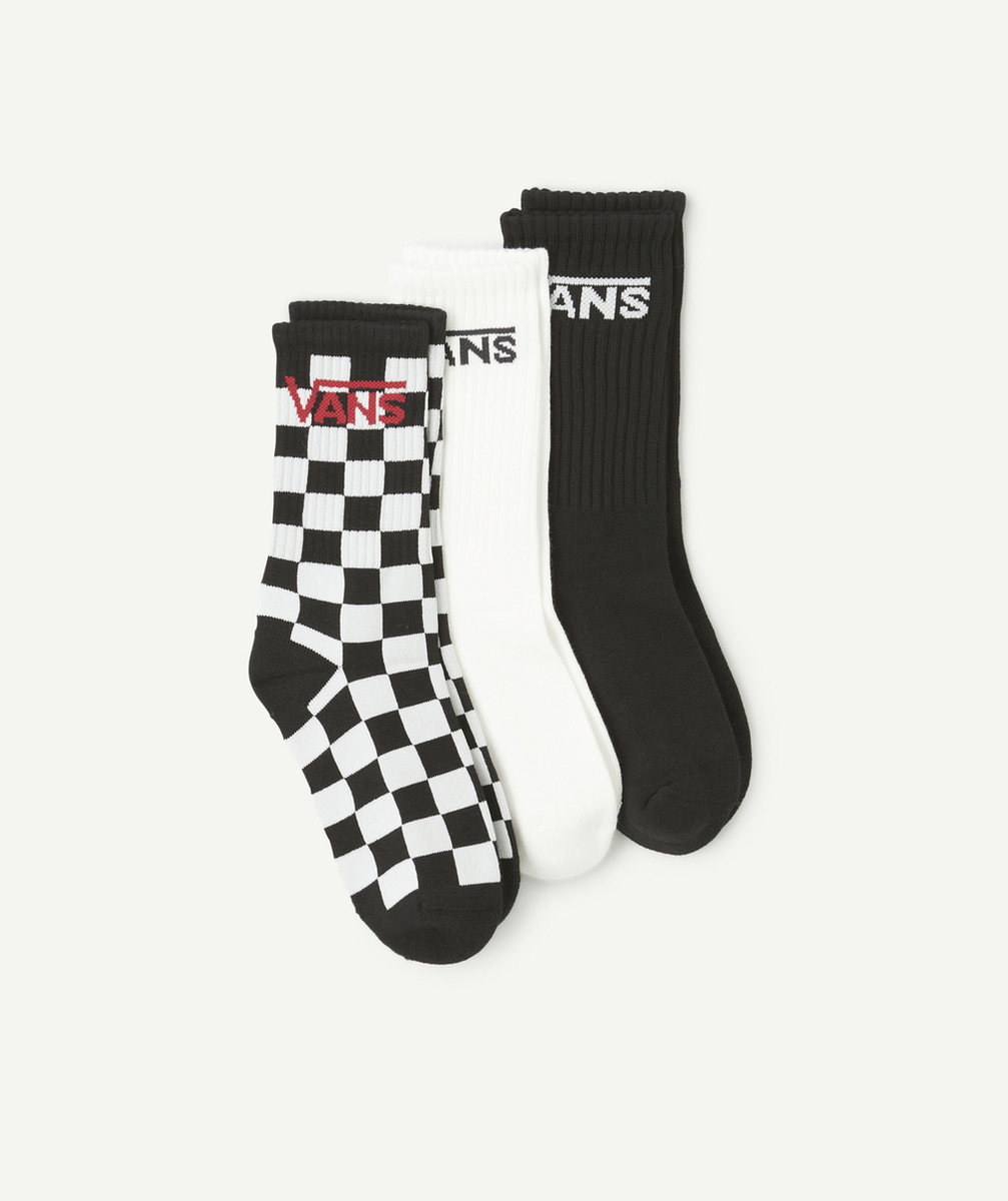 VANSLOT DE 3 PAIRES DE CHAUSSETTES CLASSIC CREW ROUGE NOIR ET BLANC