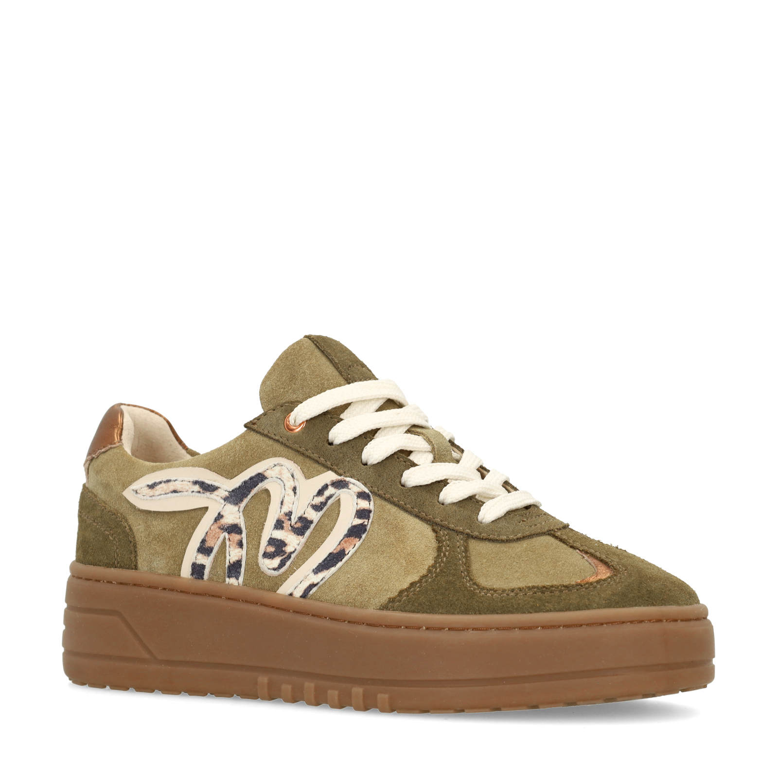 Groene suède sneakers