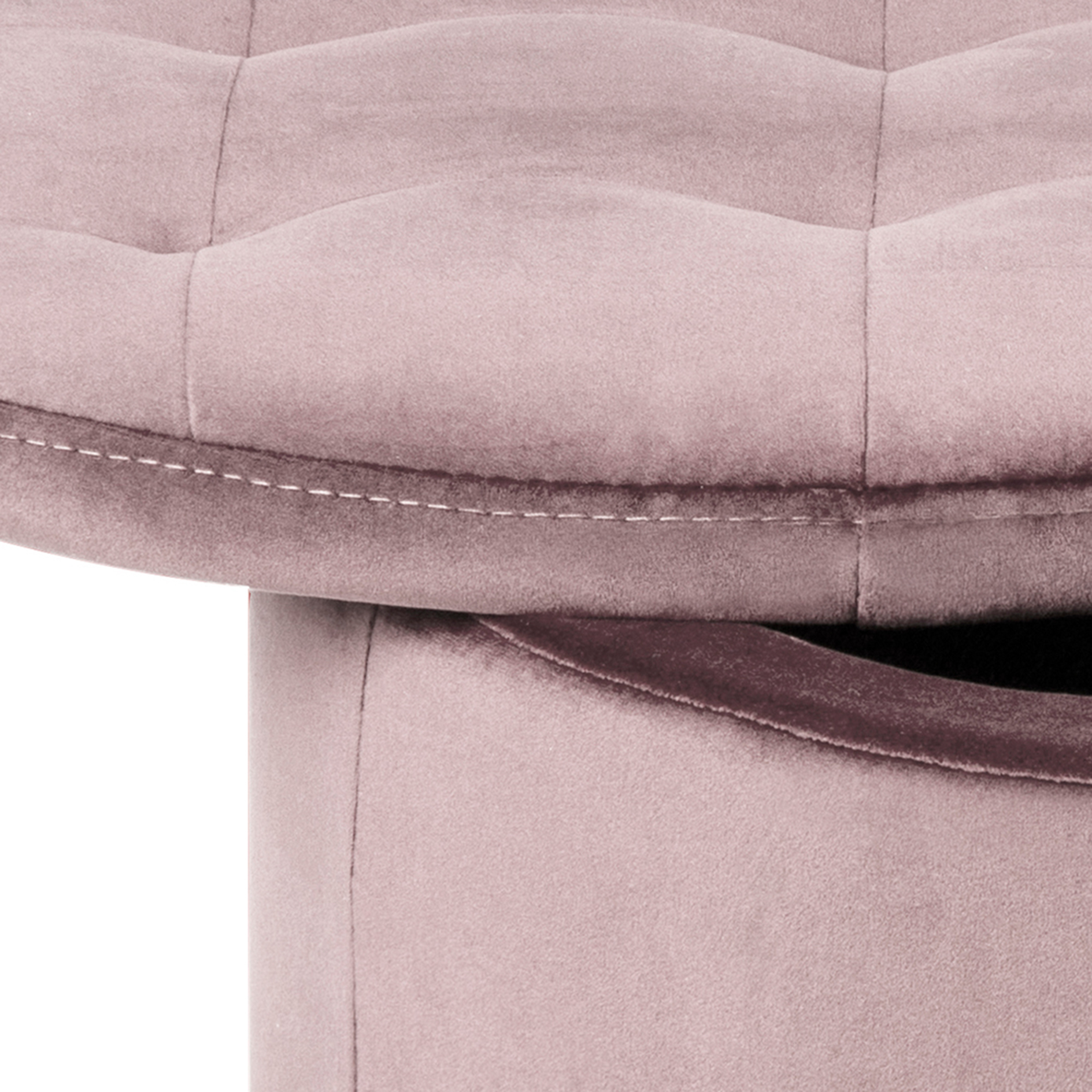 Hocker mit Aufbewahrung RETINA - rot - Samt