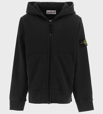 Stone Island Cardigan - Schwarz m. Logo