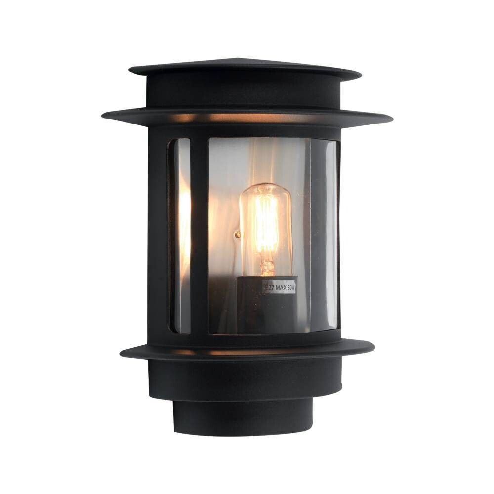 VEGGLAMPE ELGOMALMØ VEGGSKJOLD1X60W E27 SVART