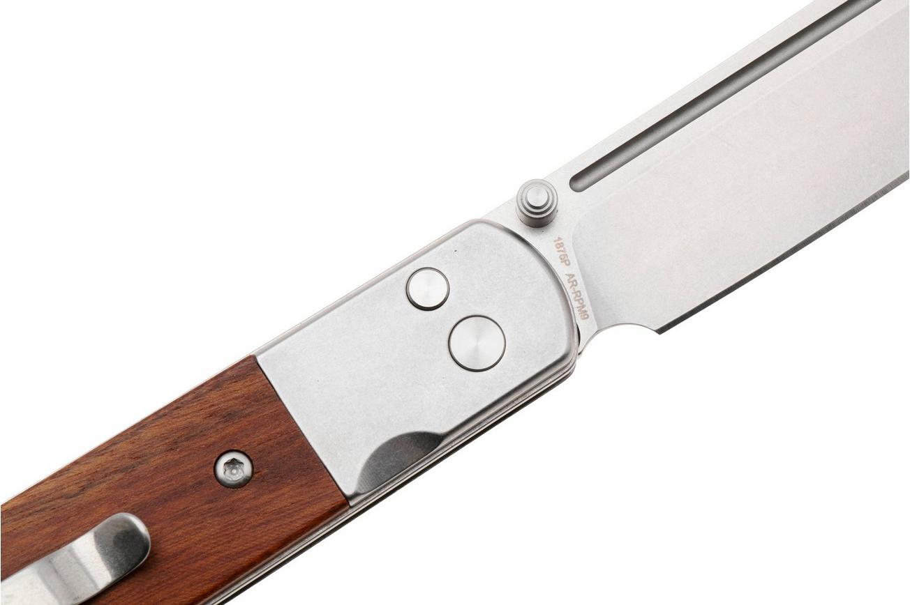 Artisan Cutlery Holm 1875P-RW, Stonewashed AR-RPM9, Steel/Rose Wood Inlay zakmes