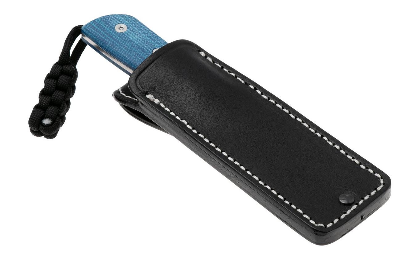 StraightLine Digger DG-BC Stonewashed 14C28N, Blue Canvas Micarta, vaststaand mes