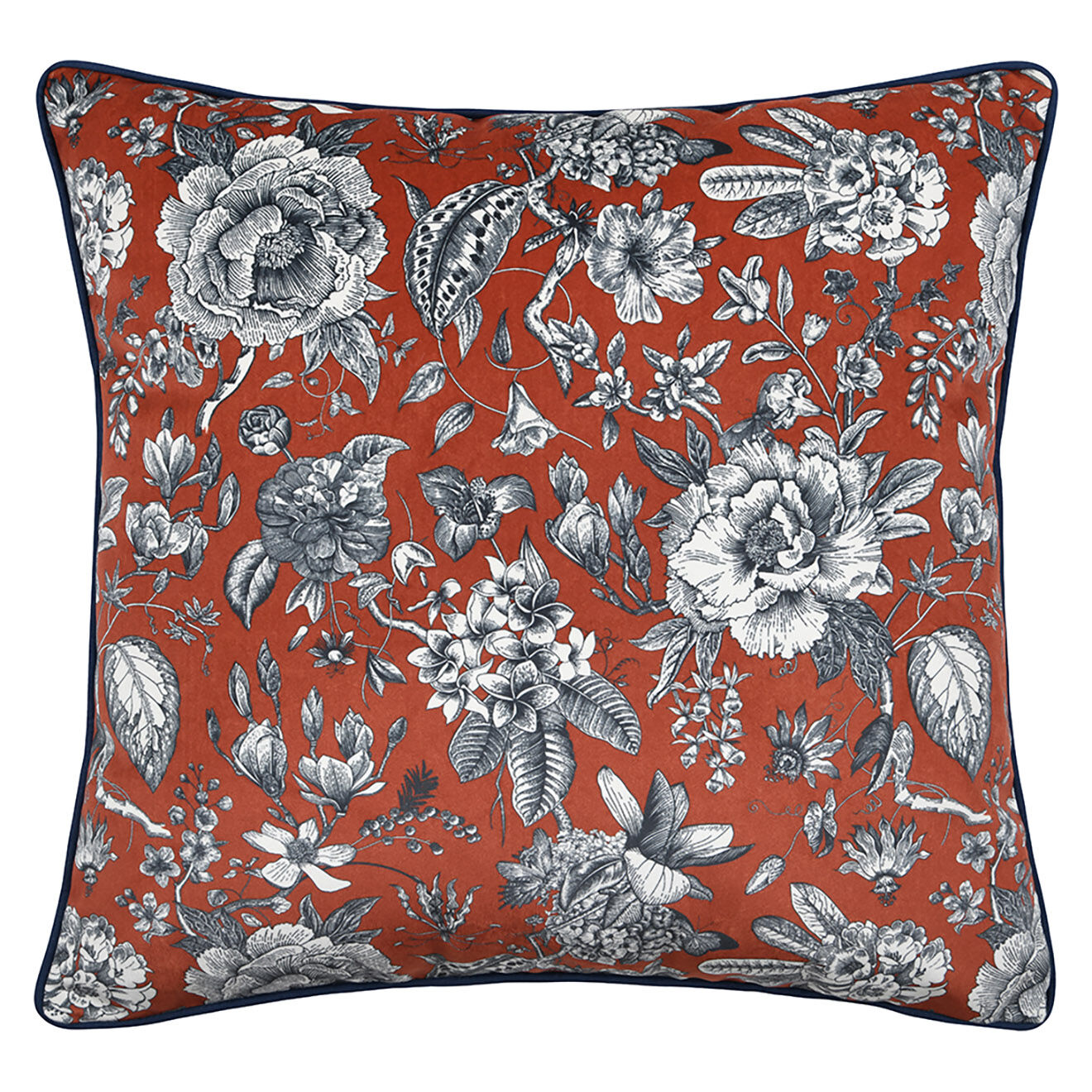 Stof Coussin Pivoine terracotta - 45x45 cm