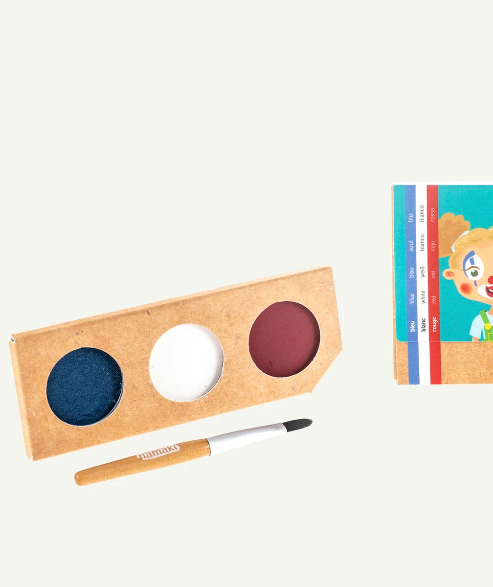 NAMAKIKIT 3 COULEURS CLOWN ET ARLEQUIN BLEU BLANC ET ROUGE